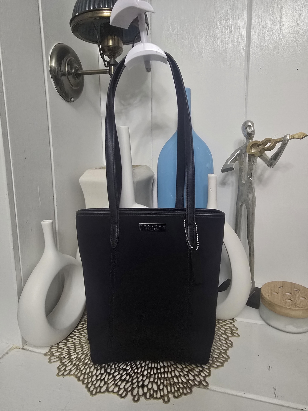 Vintage Coach Black Neo Lunch Tote